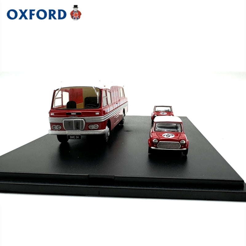 1/76 Scale BMC Car Transporter & Two Minis BMC Competitions Dept Diecast Model