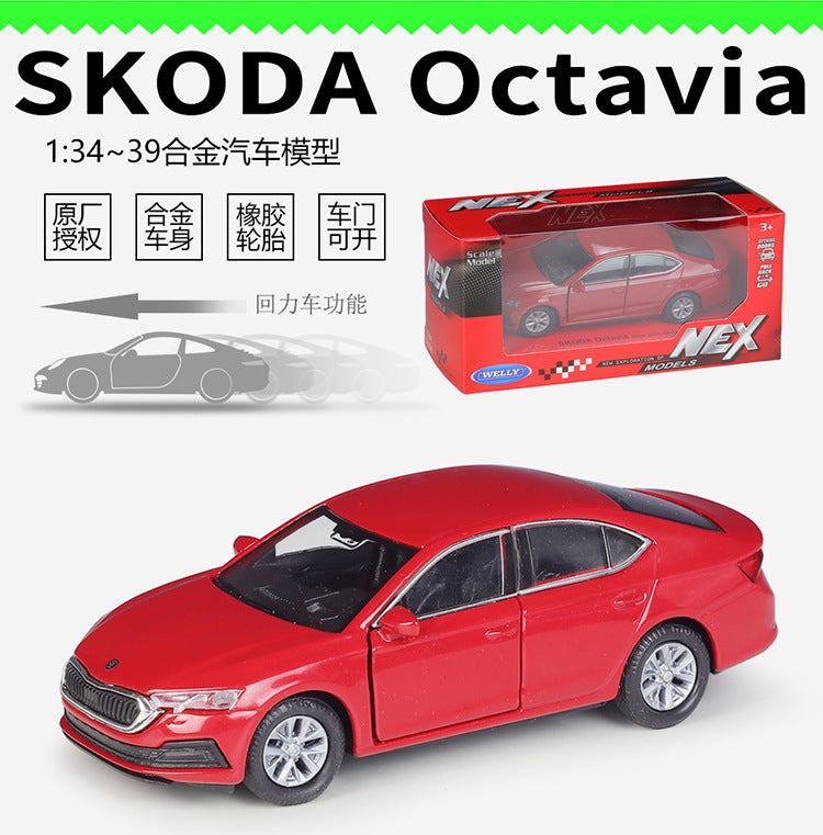 1/36 Scale Škoda Octavia Diecast Model Car Pull Back Toy