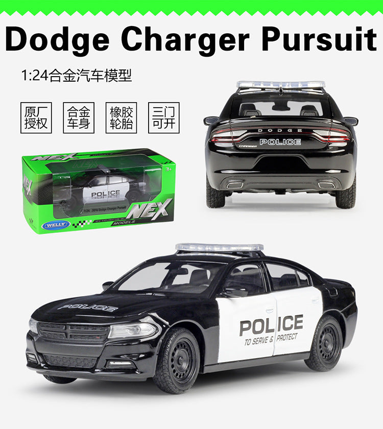 1/24 Scale 2016 Dodge Charger Pursuit Police Car Diecast Model