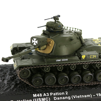 1/72 Scale 1968 M48A2 Patton USMC Vietnam War Tank Diecast Model