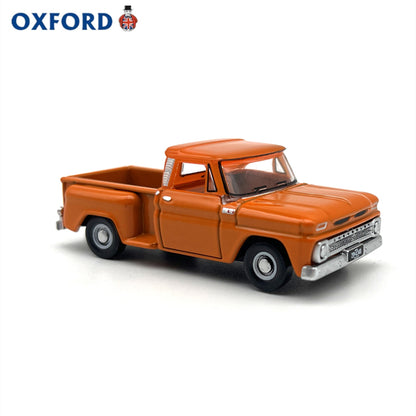 1/87 Scale 1965 Chevrolet Stepside Pickup Truck Orange Diecast Model