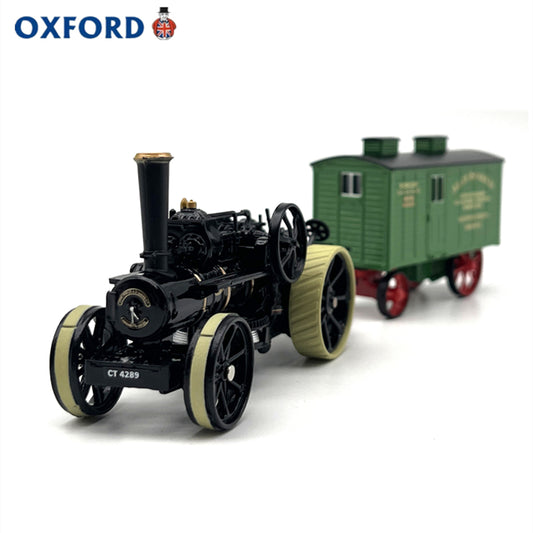 1/76 Scale Fowler BB1 Steam Ploughing Engine with Living Wagon Diecast Model