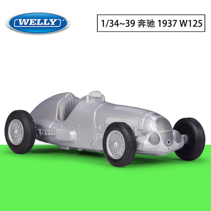 1/36 Scale 1937 Mercedes-Benz W125 Racing Car Diecast Model Pull Back Toy