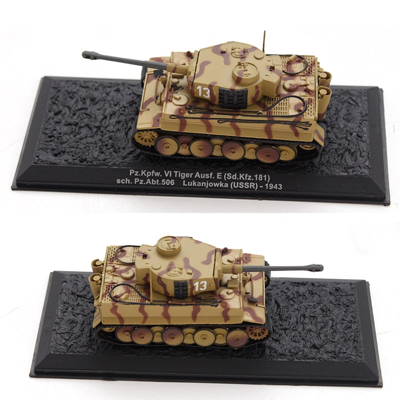 1/72 Scale Tank Diecast Models M1 Abrams M48 Patton M60 Tiger I Leopard 2 Sturmtiger Nashorn T-34 T-54 T-55 Challenger 1 C1 Ariete