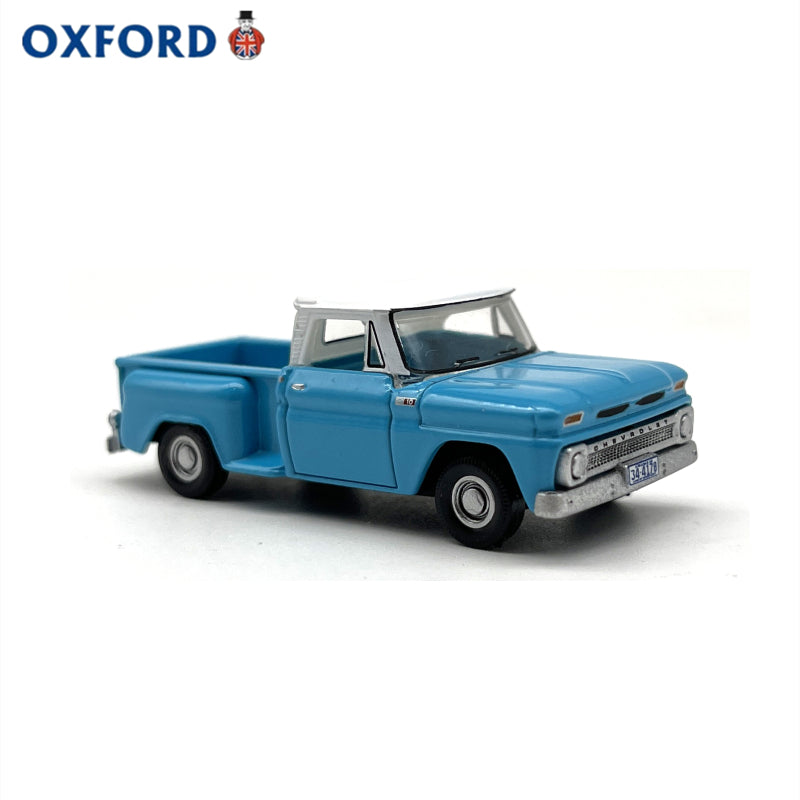 1/87 Scale 1965 Chevrolet Stepside Pickup Truck Blue Diecast Model