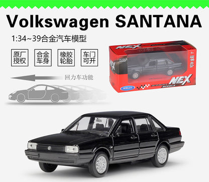 1/36 Scale Volkswagen Santana Diecast Model Car Pull Back Toy