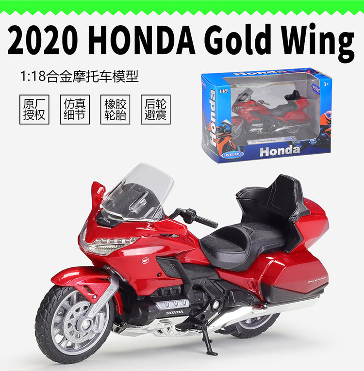 1/18 Scale Honda Gold Wing Touring Motorcycle Diecast Model