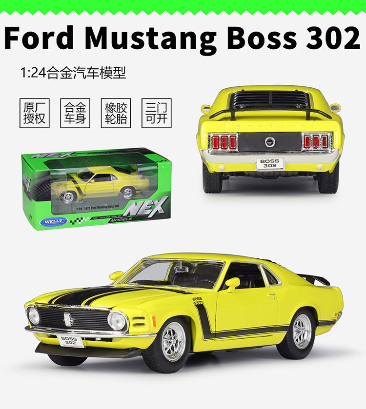 1/24 Scale 1970 Ford Mustang Boss 302 Diecast Model Car