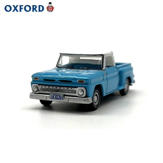 1/87 Scale 1965 Chevrolet Stepside Pickup Truck Blue Diecast Model