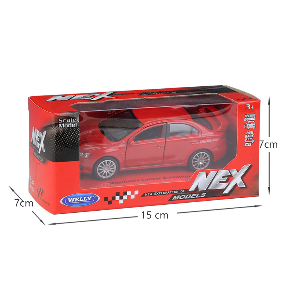 1/36 Scale Mitsubishi Lancer Evolution X Sports Sedan Diecast Model Car Pull Back Toy