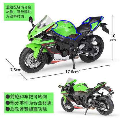 1/12 Scale 2021 Kawasaki Ninja ZX-10R Sport Bike Diecast Model Motorcycle