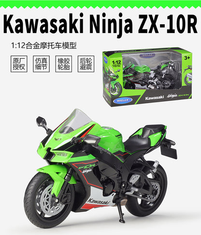 1/12 Scale 2021 Kawasaki Ninja ZX-10R Sport Bike Diecast Model Motorcycle