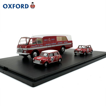 1/76 Scale BMC Car Transporter & Two Minis BMC Competitions Dept Diecast Model