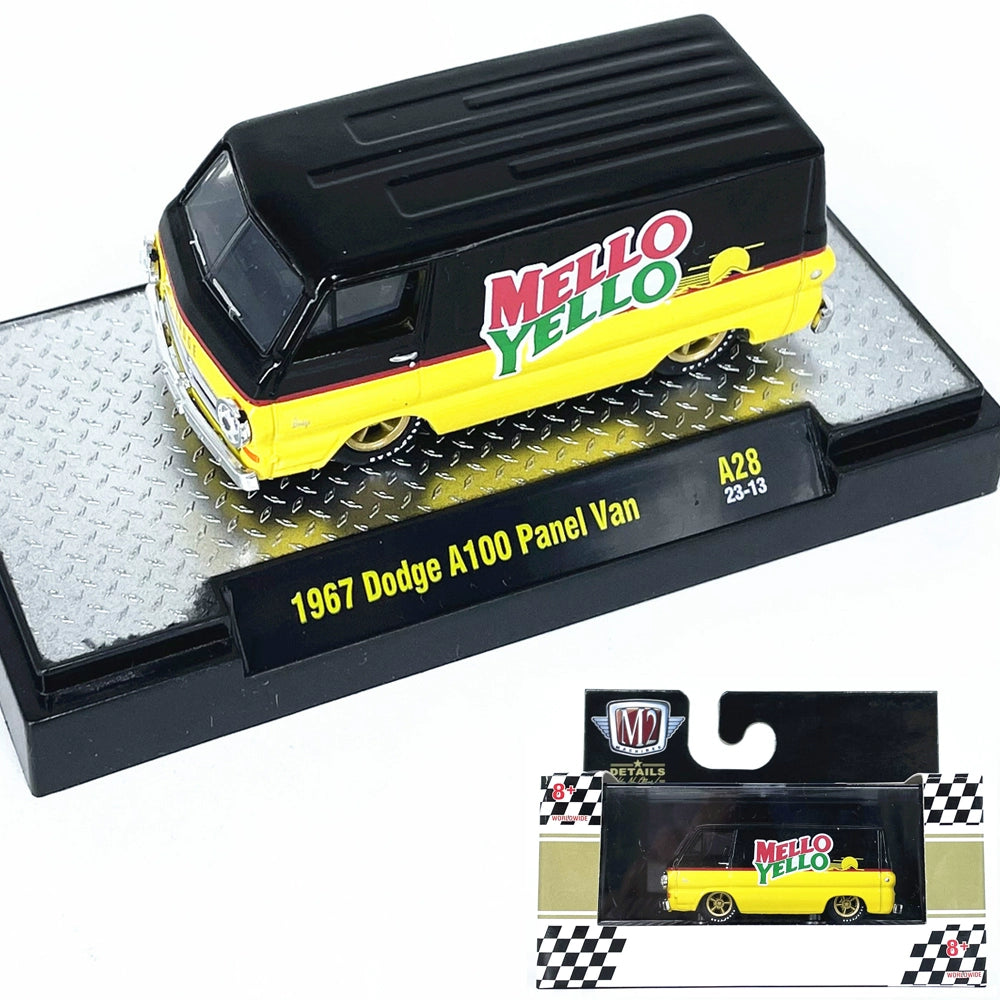 1/64 Scale 1967 Dodge A100 Panel Van Mello Yello Diecast Model