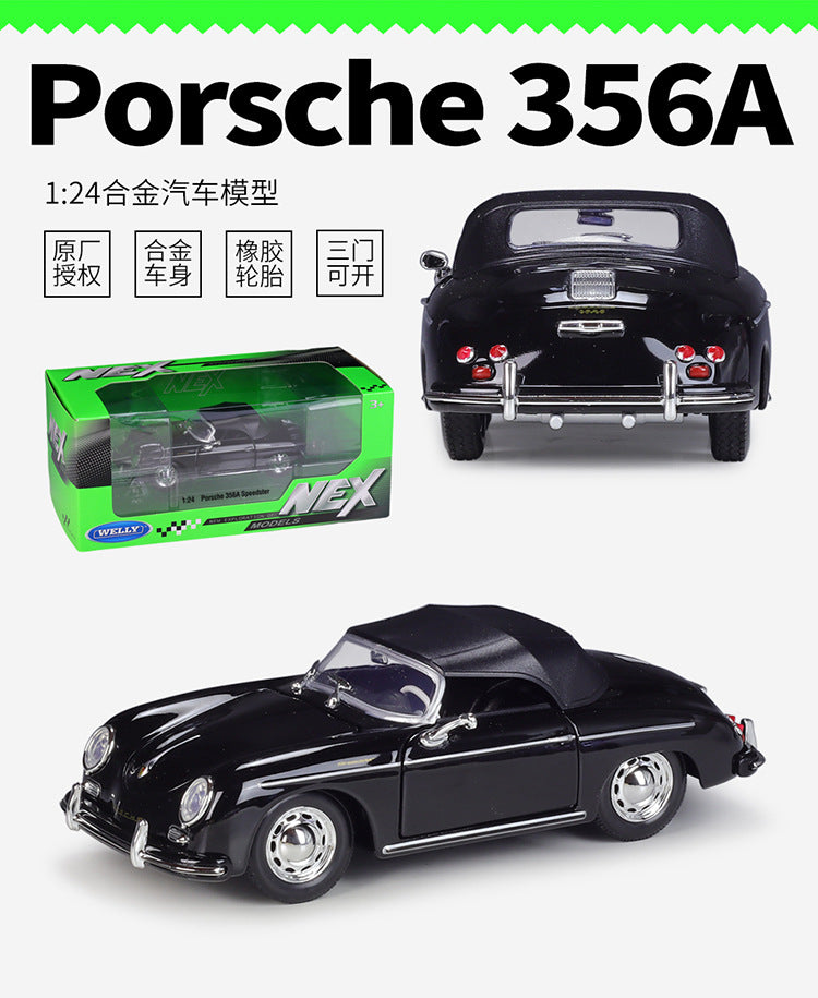 1/24 Scale Porsche 356 A Speedster Sports Car Diecast Model