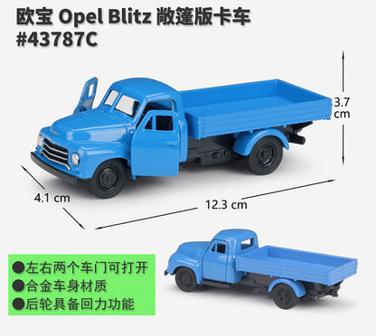 1/36 Scale Opel Blitz Truck Diecast Model Car Pull Back Toy