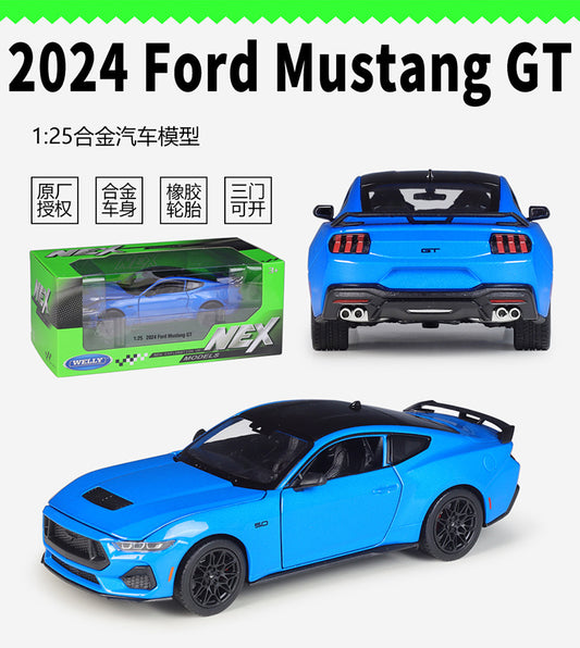 1/25 Scale 2024 Ford Mustang GT Pony Car Diecast Model