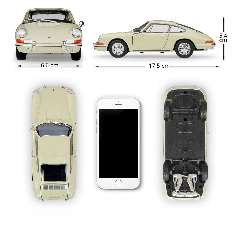 1/24 Scale 1964 Porsche 911 Classic Luxury Sports Car Diecast Model