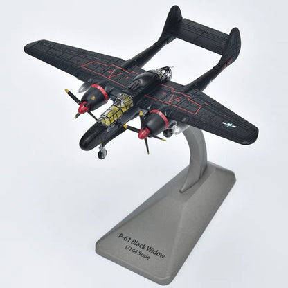 1/144 Scale Northrop P-61 Black Widow Night Fighter Diecast Model Aircraft