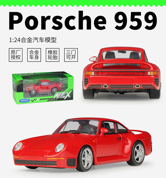 1/24 Scale Porsche 959 Sports Car Diecast Model