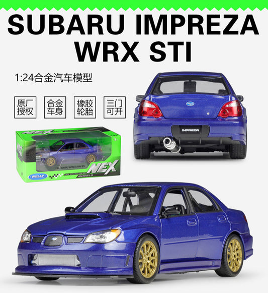 1/24 Scale Subaru Impreza WRX STI Diecast Model Car