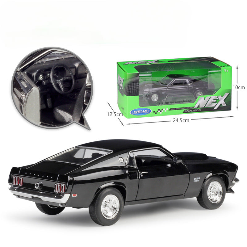 1/24 Scale 1969 Ford Boss 429 Mustang Diecast Model Car