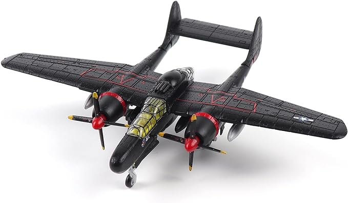 1/144 Scale Northrop P-61 Black Widow Night Fighter Diecast Model Aircraft