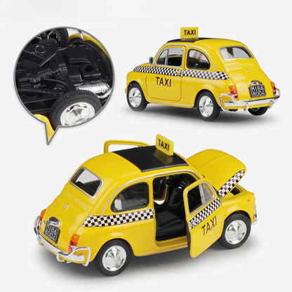 1/24 Scale Nuova Fiat 500 Taxi Cab Diecast Model Car