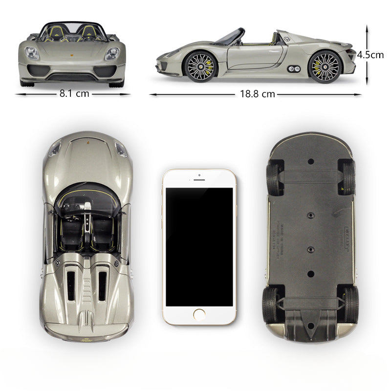 1/24 Scale Porsche 918 Spyder Concept Diecast Model Car