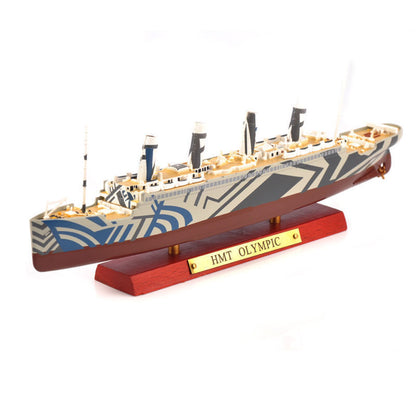 1/1250 Scale HMT Olympic British Ocen Liner Dazzle Camouflage Troopship Diecast Model Ship