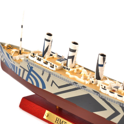 1/1250 Scale HMT Olympic British Ocen Liner Dazzle Camouflage Troopship Diecast Model Ship