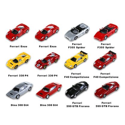 1/100 Scale Diecast Metal Vintage Sports Car Collectible Model Gashapon Capsule Toy