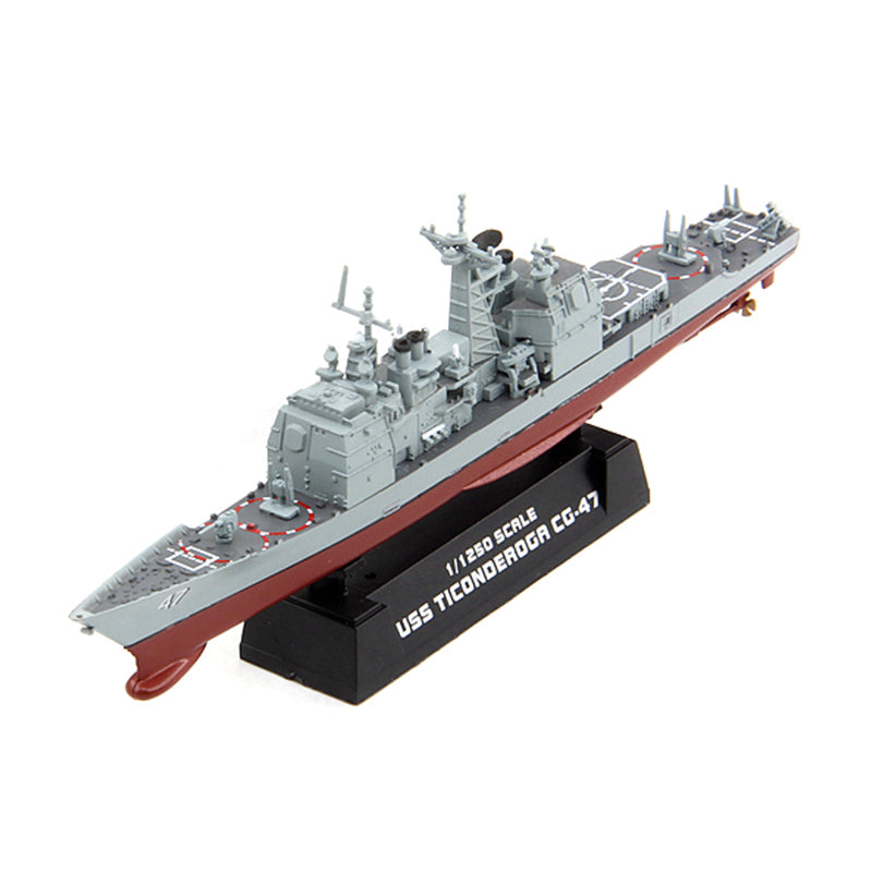 1/1250 scale prebuilt USS Ticonderoga CG-47 cruiser model 37401