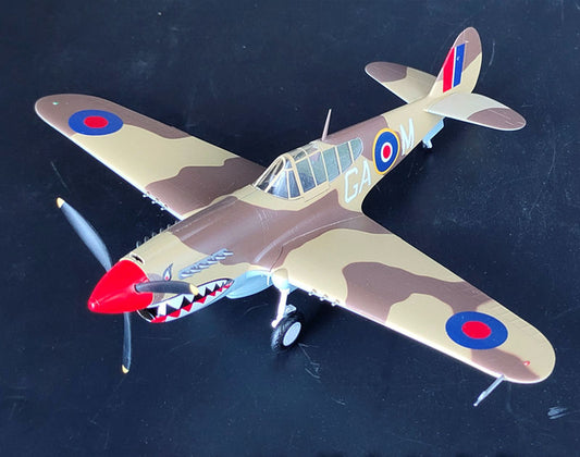 prebuilt 1/48 scale P-40 Warhawk aircraft model 39312