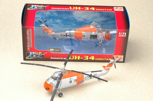 prebuilt 1/72 scale H-34 military helicopter model 37014