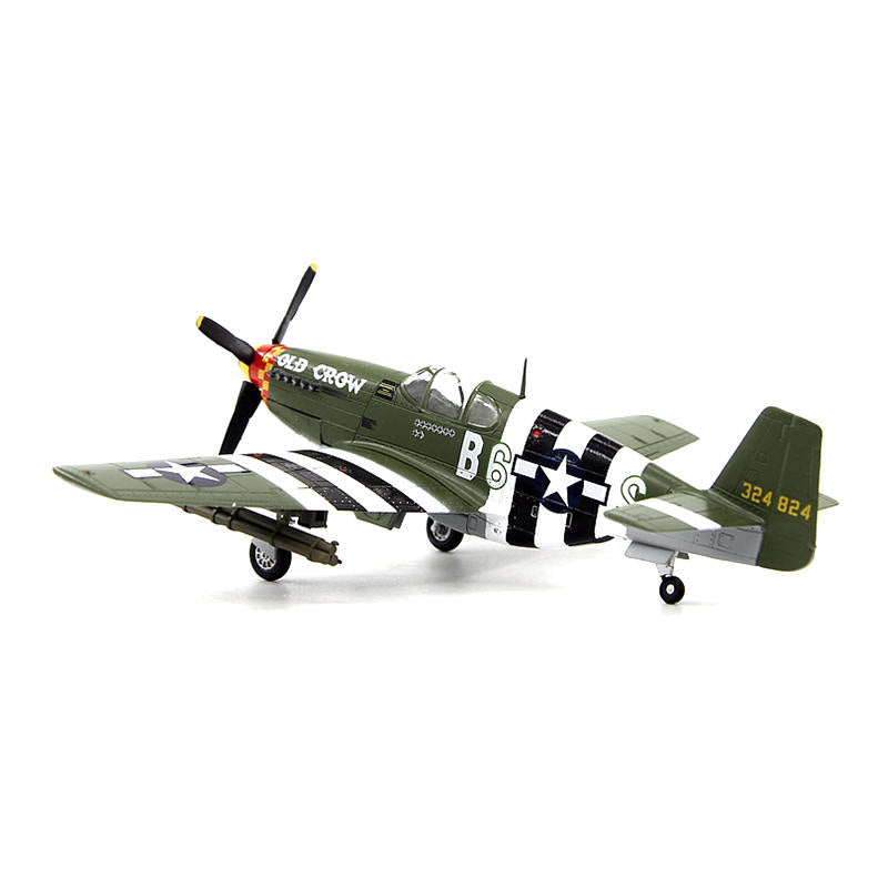 1/72 scale prebuilt P-51B Mustang fighter aircraft model 36358