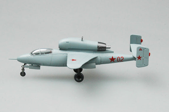 prebuilt 1/72 scale He 162 A-2 fighter aircraft model 36346