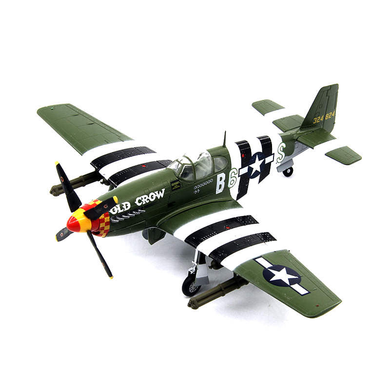 1/72 scale prebuilt P-51B Mustang fighter aircraft model 36358