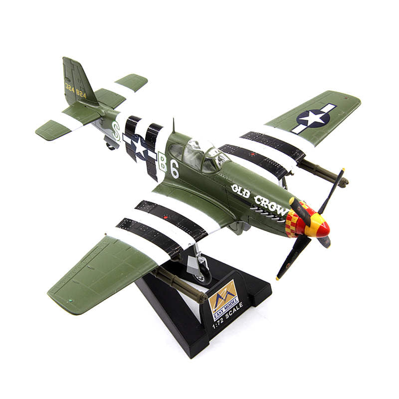 1/72 scale prebuilt P-51B Mustang fighter aircraft model 36358