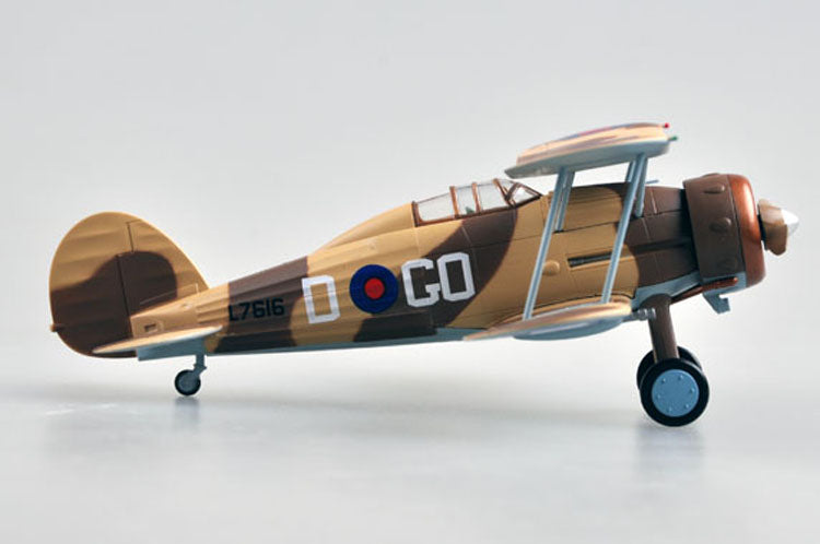 prebuilt 1/72 scale Gladiator Mk I biplane fighter model 36456