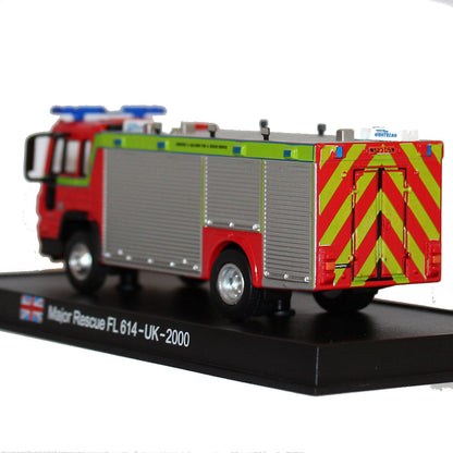 2000 Major Rescue Volvo FL 614 UK Fire Engine 1/64 Scale Diecast Model