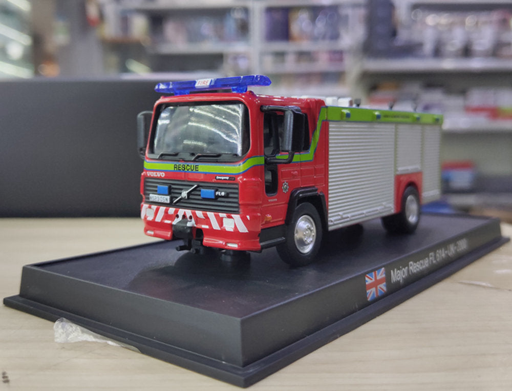 2000 Major Rescue Volvo FL 614 UK Fire Engine 1/64 Scale Diecast Model