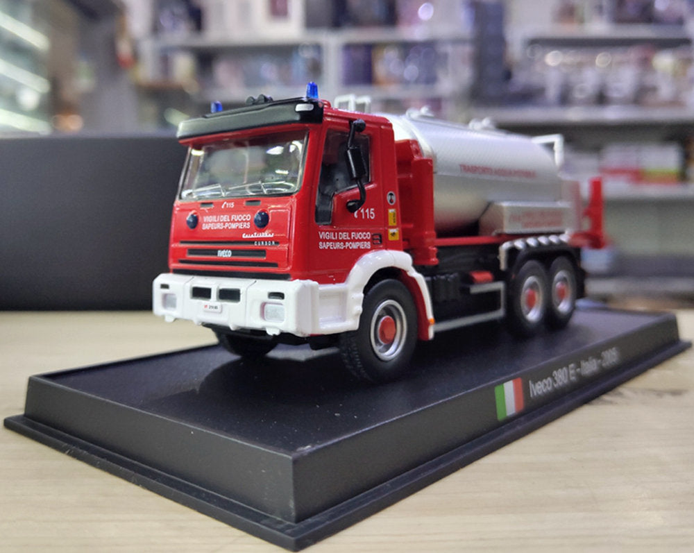 2005 IVECO 380E Italia Fire Engine 1/64 Scale Diecast Metal Model