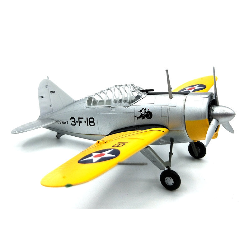 Brewster F2A-2 Buffalo American fighter pre-built 1/72 scale plastic  collectible WWII military aircraft model