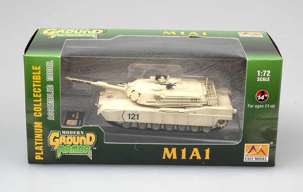 M1 Abrams main battle tank MBT M1A1 pre-built 1/72 scale plastic collectible model