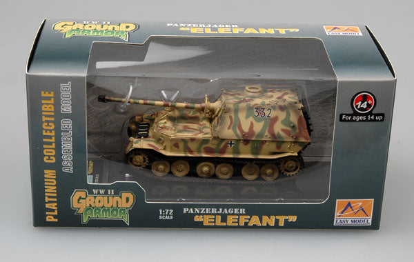 prebuilt 1/72 scale Elefant WWII German tank destroyer model 36227