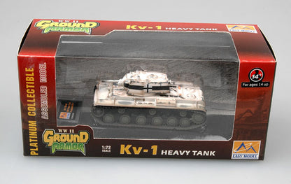 prebuilt 1/72 scale KV-1 tank model 36278