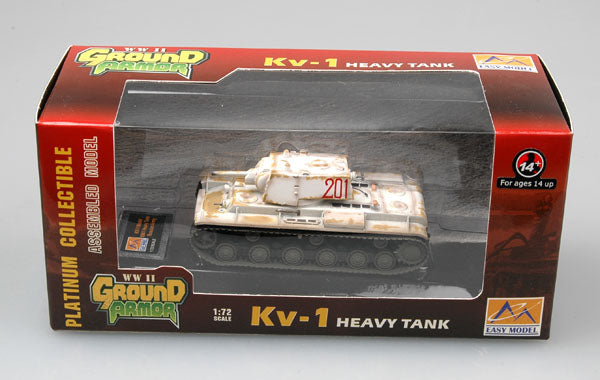 pre-built 1/72 scale KV-1 tank model 36279