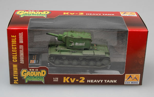 1/72 scale prebuilt KV-2 Soviet heavy tank model 36282