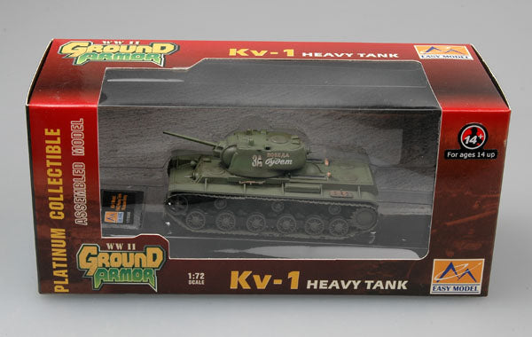 prebuilt 1/72 scale KV-1 heavy tank model 36290